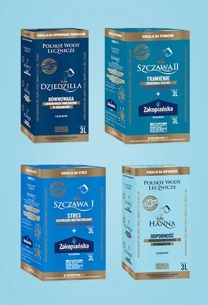 zestaw wód leczniczych